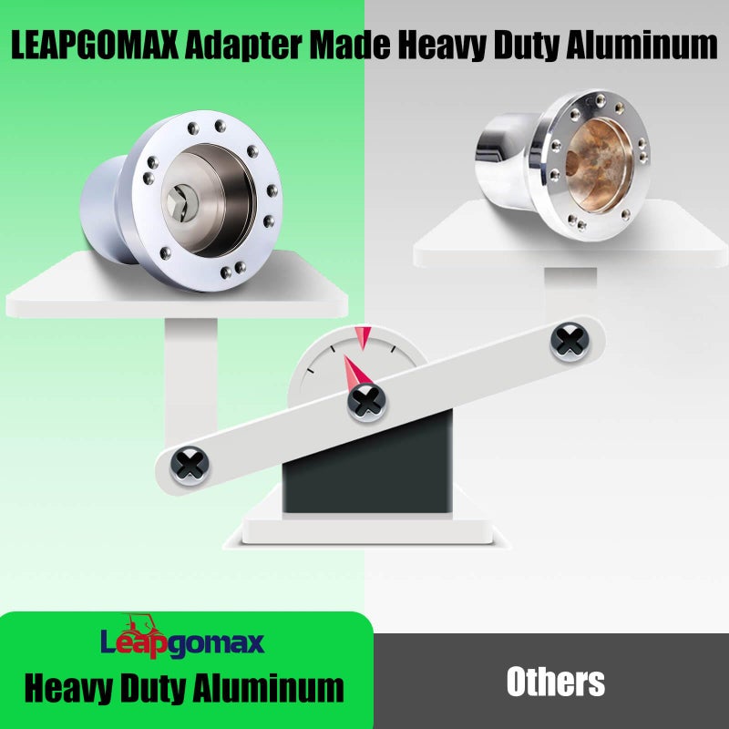 LEAPGOMAX Club Car Golf Cart Steering Wheel Adapter Fit Club Car Precedent/Tempo/Onward Golf Carts Steering Wheel Mounting Adapter Hub, Fits 5/6 Hole Golf Cart Steering Wheel (Silver) - Image 5